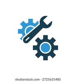 maintenance icons outline and Flat Style,transparent background.