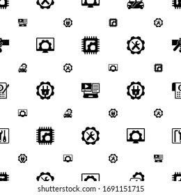 maintenance icons pattern seamless. Included editable filled Electronics repair, Systems Integration, Car repair service, Computer repair icons. maintenance icons for web and mobile.