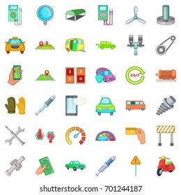 Maintenance icons set. Cartoon style of 36 maintenance vector icons for web isolated on white background