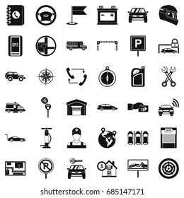 Maintenance icons set, simple style