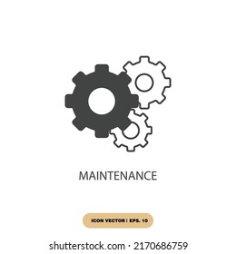 maintenance icons  symbol vector elements for infographic web