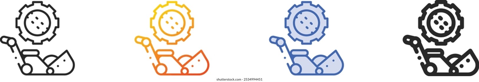 maintenance icon.Thin Linear, Gradient, Blue Stroke and bold Style Design Isolated On White Background