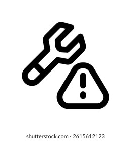 maintenance line icon. Clean and minimalist vector icon for websites, mobile apps, presentations, and logos. Fully scalable and customizable for any project.