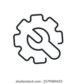 Maintenance line icons. Perfect pixel on transparent background