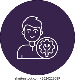 Maintenance Line vector Icon Design