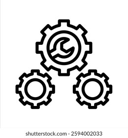 Maintenance Line Vector Illustration On White Background.