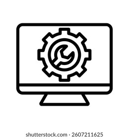 Maintenance Line Vector Illustration On White Background.