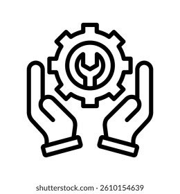 Maintenance Line Vector Illustration On White Background.