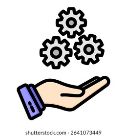 Maintenance lineal color icon. Simple vector icon design in lineal color style. Editable vector format