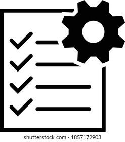 maintenance list, checkup line icon
