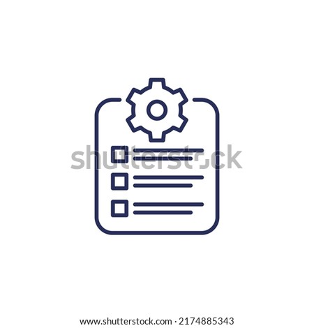 maintenance list or checkup line icon