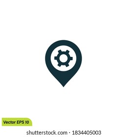 maintenance location icon illustration simple design element vector logo template