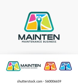 Maintenance logo design. Service and Repair logo concept. Vector logo template