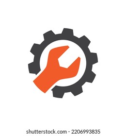 Maintenance logo icon vector flat design template