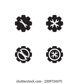 Maintenance logo icon vector flat design template