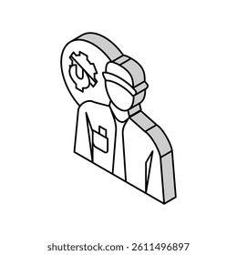 maintenance mechanic repair worker isometric icon vector. maintenance mechanic repair worker sign. isolated symbol illustration