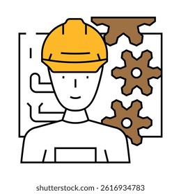 maintenance mechanic repair worker line icon vector. maintenance mechanic repair worker sign. isolated symbol illustration