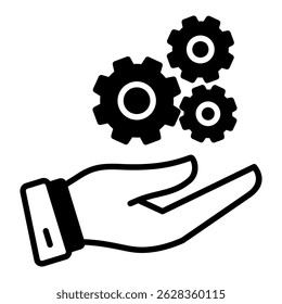 Maintenance mixed glyph icon. Simple vector icon design in glyph style. Editable vector format