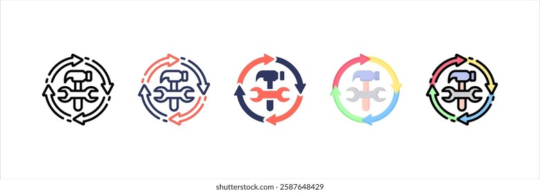 Maintenance Multi Style Icon Set