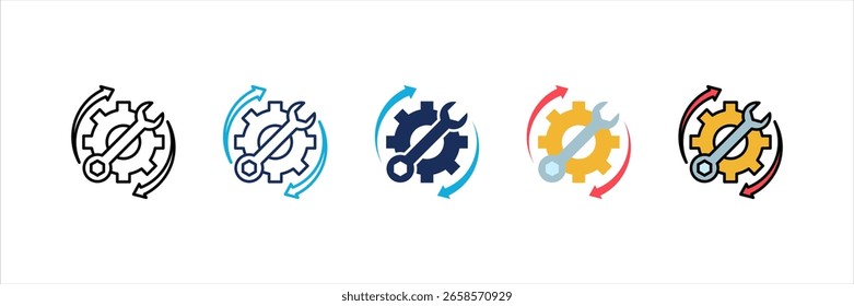 Maintenance Multi Style Icon Set