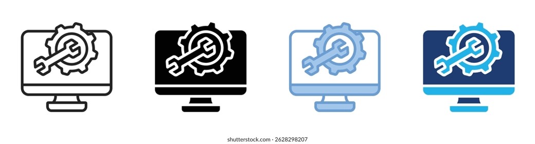 Maintenance multi style. Simple illustration icon set.