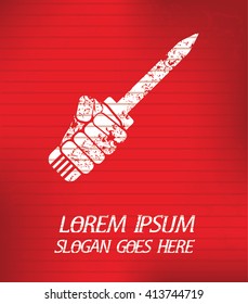 Maintenance on red background,poster grunge design