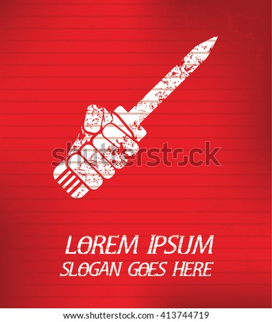 Maintenance on red background,poster grunge design