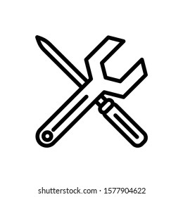 maintenance outline icon. vector illustration. Isolated on white background.