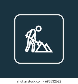 Maintenance Outline Symbol. Premium Quality Isolated Construction Works Element In Trendy Style.