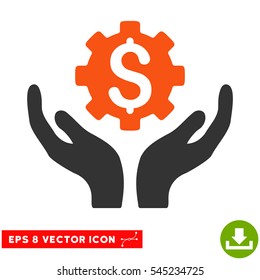 Maintenance Price EPS vector icon. Illustration style is flat iconic bicolor orange and gray symbol on white background.