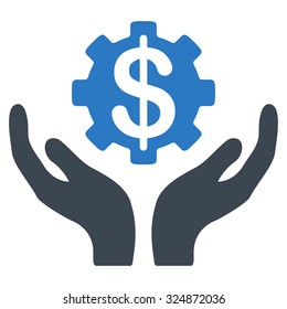 Maintenance Price vector icon. Style is bicolor flat symbol, smooth blue colors, rounded angles, white background.