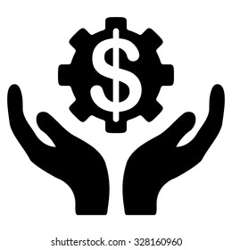 Maintenance Price vector icon. Style is flat symbol, black color, rounded angles, white background.