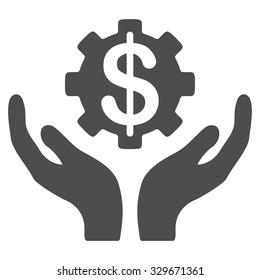 Maintenance Price vector icon. Style is flat symbol, gray color, rounded angles, white background.