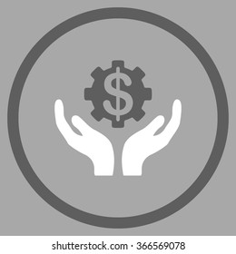 Maintenance Price vector icon. Style is flat circled symbol, color, rounded angles, white background.