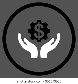 Maintenance Price vector icon. Style is flat circled symbol, color, rounded angles, white background.