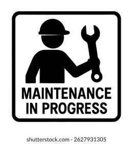 Signo de Mantenimiento en Curso – Representación de Seguridad, Reparaciones y Gestión del Lugar de Trabajo
