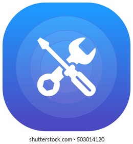 Maintenance Purple - blue circular UI/UX App Icon / Logo Design