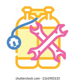 maintenance and repair of equipment color icon vector. maintenance and repair of equipment sign. isolated symbol illustration