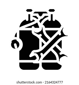maintenance and repair of equipment glyph icon vector. maintenance and repair of equipment sign. isolated contour symbol black illustration
