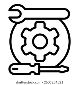 Maintenance and Repair Icon Suitable For Various Design Purpose