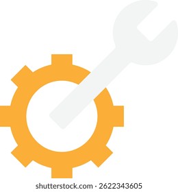 Icono de servicio de reparación de mantenimiento Ilustración plana de Vector