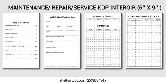 Manutenção Reparação de serviço Kdp Interior modelos de projetos