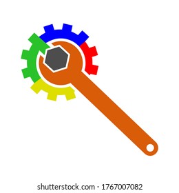 Maintenance, repair vector icon isolated white 