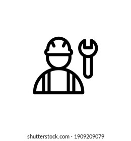 maintenance repair vector line icon