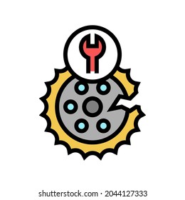 mantenimiento y repara el vector de iconos de color. señal de mantenimiento y reparación. ilustración de símbolo aislado