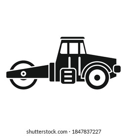 Maintenance road roller icon. Simple illustration of maintenance road roller vector icon for web design isolated on white background