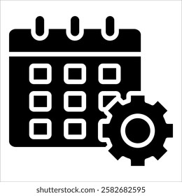 Maintenance Schedule Icon Element For Design
