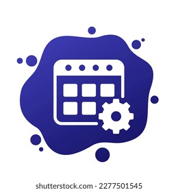 maintenance schedule icon, vector pictogram