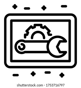 Maintenance service icon. Outline maintenance service vector icon for web design isolated on white background