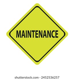 maintenance sign vector icon on white background